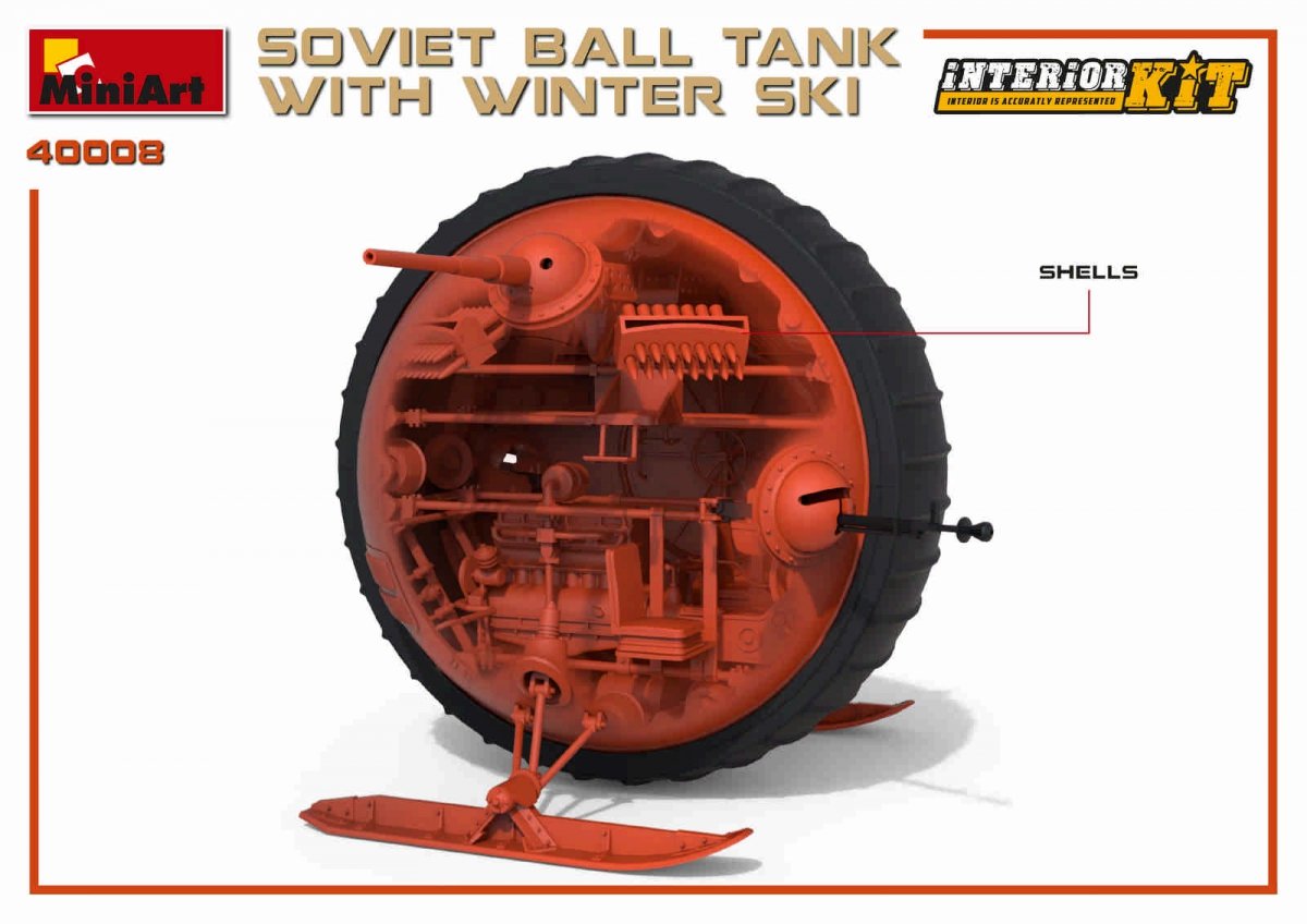 MiniArt 40008 SOVIET BALL TANK w/ WINTER SKI. INTERIOR KIT 1/35 – immagine 16