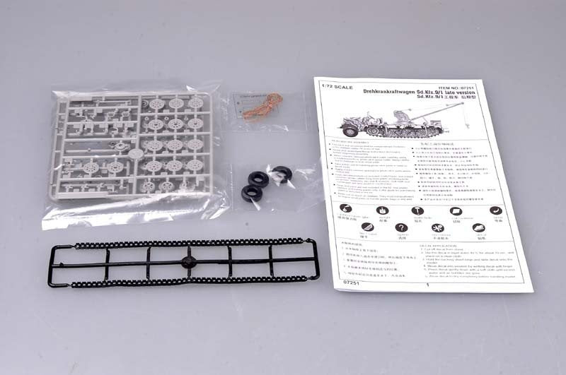 Trumpeter 07251 Drehkran 6t auf Zugkraftwagen 18t (Sd.kfz.9/1) 1/72 – imagen 3