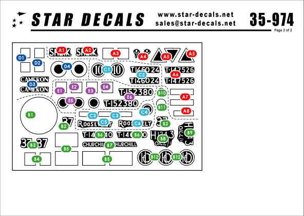 Star Decals 35-974 British Tanks in Italy #1 1/35 – immagine 2