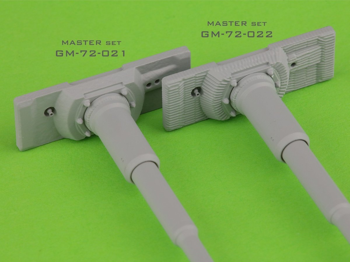 Master GM-72-022 PzKpfw VI Tiger I - MG-34 gun barrels &amp;amp; 88mm KwK36 L/56 with late muzzle break and final version gun mantlet 1/72 – Bild 7