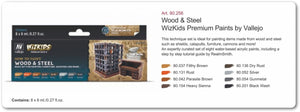 Vallejo 80256 Wizkids Wood &amp;amp; Steel Set 8x8ml – Bild 2