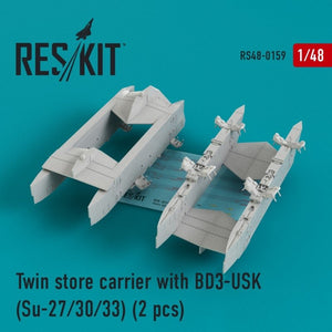 RESKIT RS48-0159 Porte-magasins double avec BD3-USK (2 pièces) 1/48