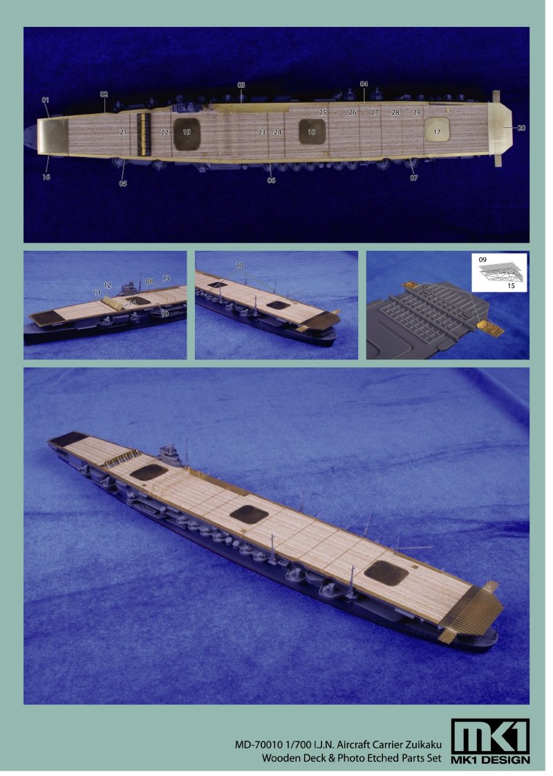 MK1 Design MS-70009 I.J.N ZUIKAKU DETAIL-UP ETCHED PART 1/700 – imagen 3