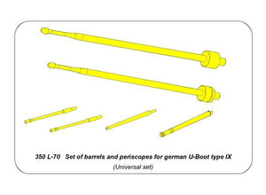 Aber 350L-70 Zestaw luf i peryskopów do typ IX 1/350 – immagine 2