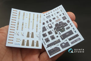Intérieur imprimé en 3D et coloré sur papier décalcomanie Quinta Studio QD32063 Bf 110C/D (pour maquette Dragon) 1/32  – image 2