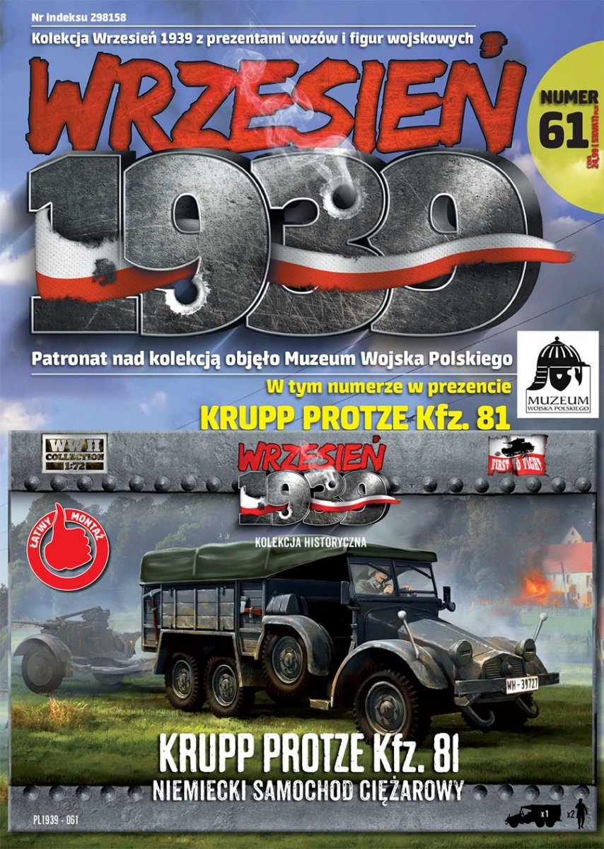 First to Fight PL061 Niemiecki samochód ciężarowy KRUPP PROTZE Kfz. 81. 1/72