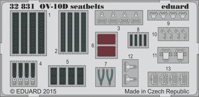 Ceintures de sécurité Eduard 32831 OV-10D 1/32 Kitty Hawk