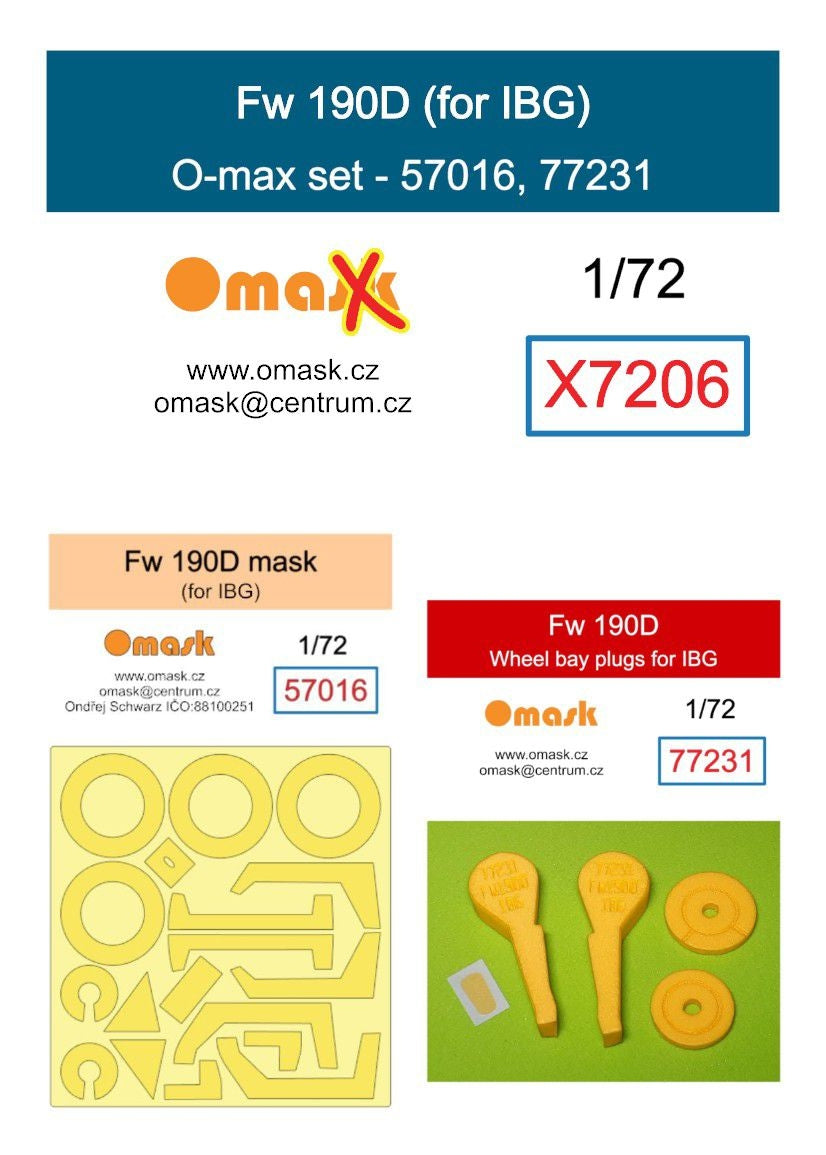 Kit Omask X7206 Fw 190D O-max (pour IBG) 1/72