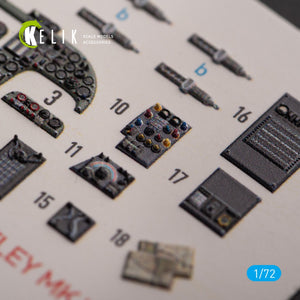 KELIK K72159 ARMSTRONG WHITWORTH WHITLEY MK.V - interior 3D decals for Airfix kit 1/72 – zdjęcie 4