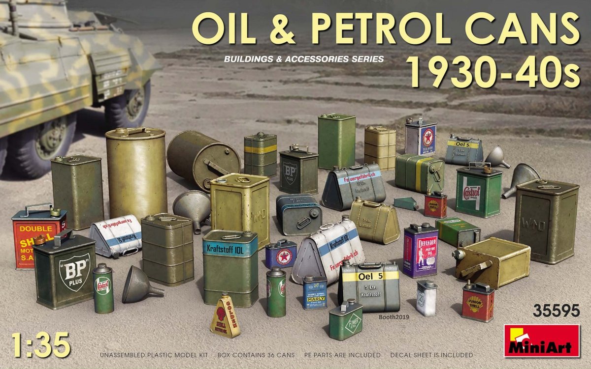 MiniArt 35595 OIL & PETROL CANS 1930-40s 1/35