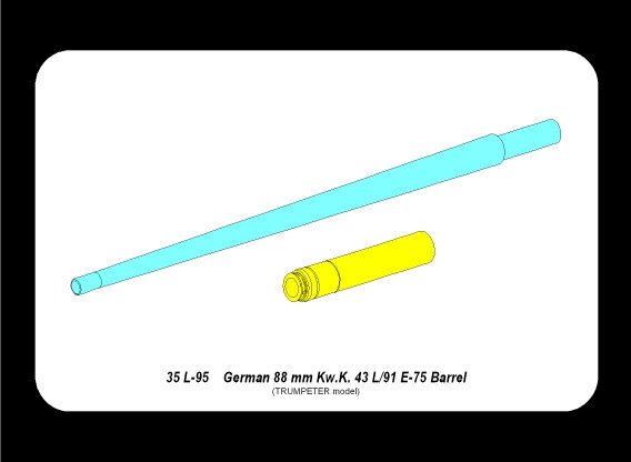 Aber 35L-095n Lufa do niemieckiego czołgu E-75 1/35 – imagen 4