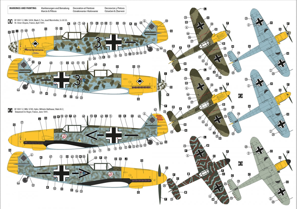 Hobby 2000 32015 Bf 109 F-2 Western Front (HASEGAWA + CARTOGRAF + MASKI + METAL PARTS) 1/32 – imagen 3