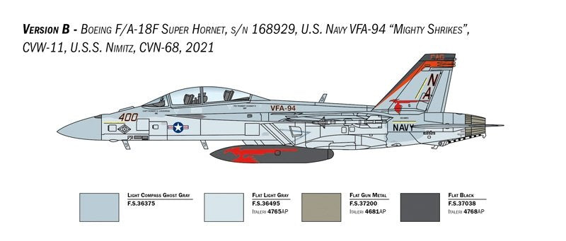 Italeri 2823 F/A-18F U.S. Navy Special Colors 1/48 – immagine 7