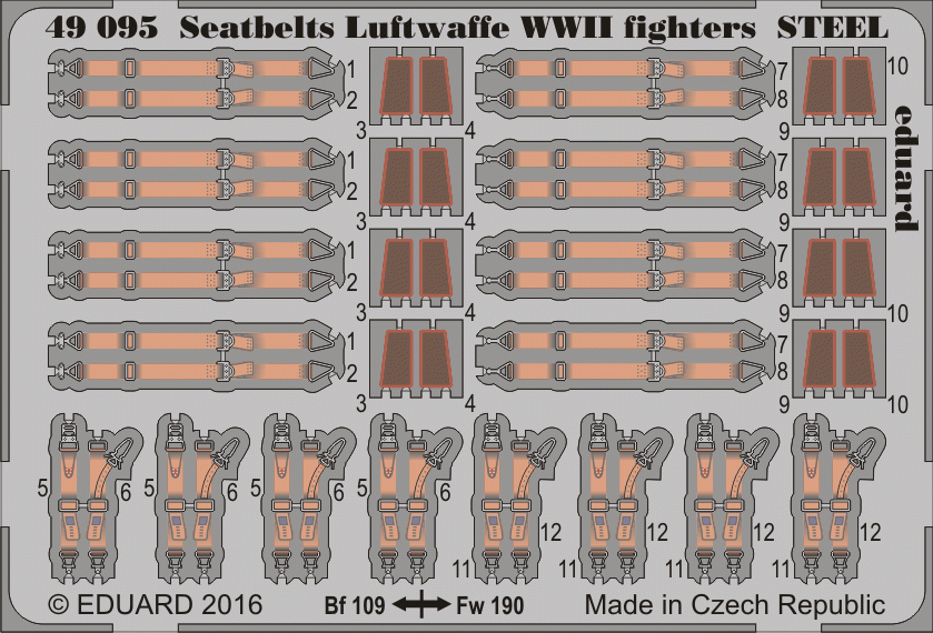 Eduard BIG49343 Seatbelts WWII Axis AF STEEL 1/48 – image 2