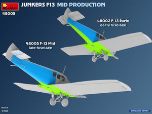 MiniArt 48005 Junkers F13. Mid Prod. German, Polish, Swiss Service 1/48 – imagen 8