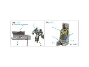 Quinta Studio QD72126 AV-8A early 3D-Printed coloured Interior on decal paper (Airfix) 1/72 – Bild 2