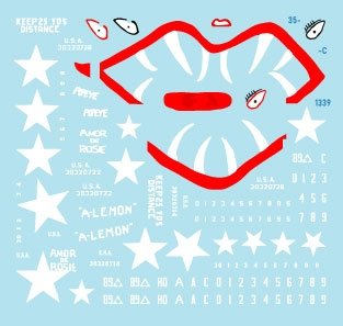Star Decals 35-C1339 Korean War - M4A3E8 Sherman # 5. 89th Tk Bn Easy Eight Shermans in Korea. With and without tiger face.1/35 – Bild 2