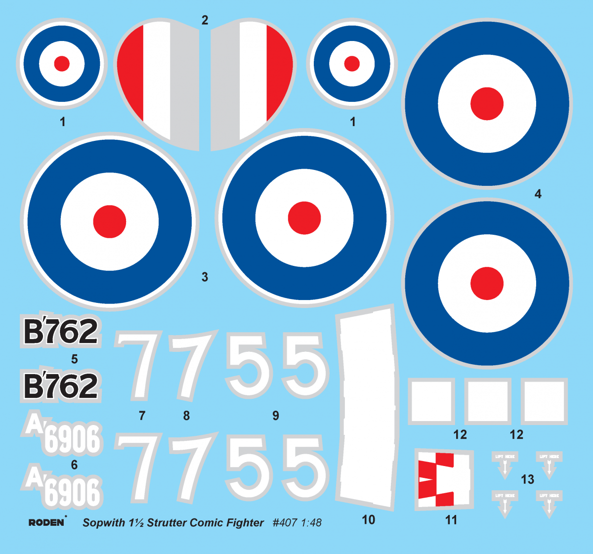 Roden 407 Sopwith Strutter Comic Fighter 1/48 – imagen 3
