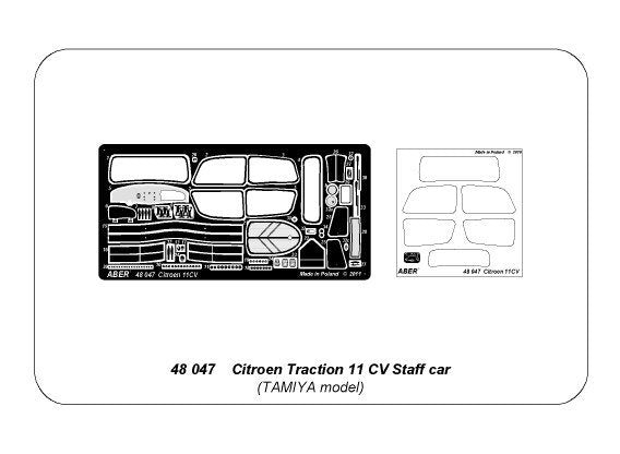 Aber 48047 Citroen Traction 11 CV Staff car 1/48 – imagen 6
