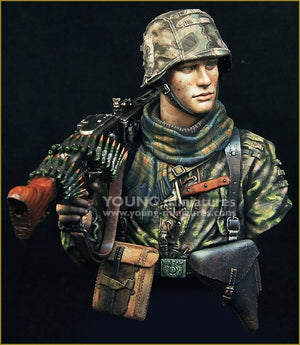 Young Miniatures YM1869 Waffen SS Young Machine Gunner 1944 1/10 – imagen 7