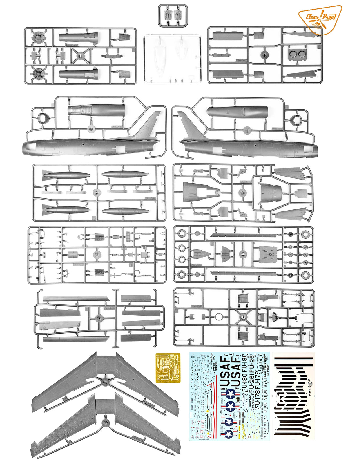 Clear Prop! CP4825 North American F-86 A Sabre in Korea Early Variants (Advanced Kit) 1/48 – immagine 5