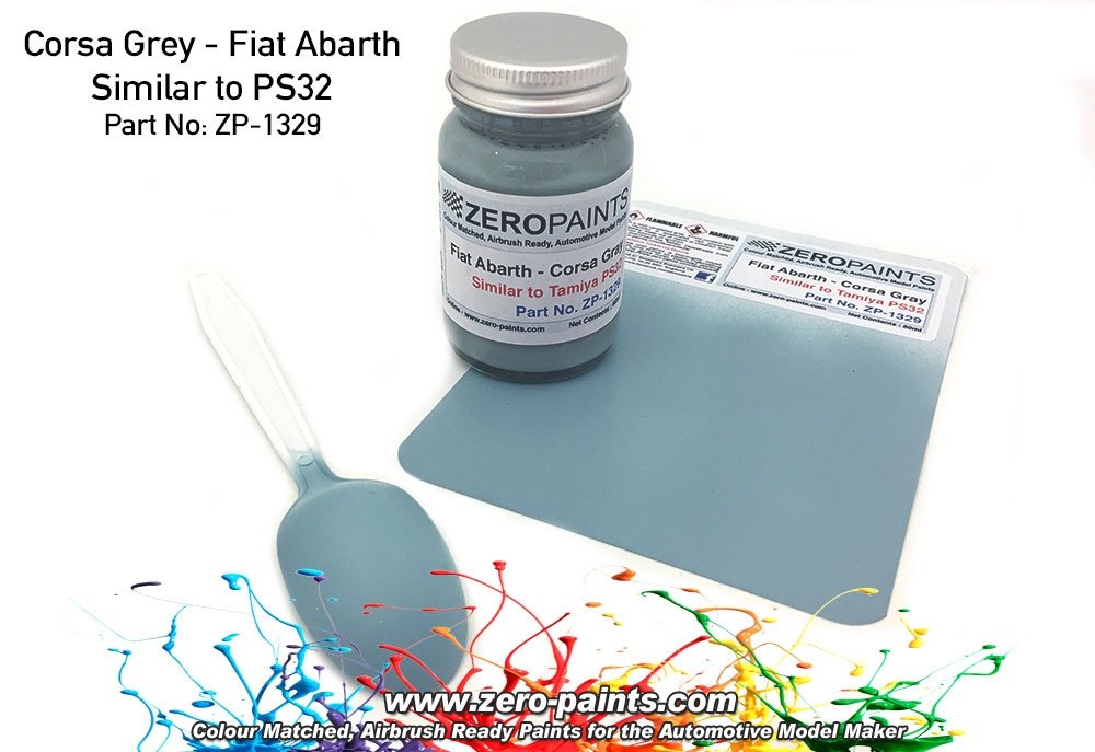 Zero Paints ZP-1329 Corsa Gray - Fiat Abarth (Similar to PS32) Paint 60ml