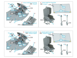 Intérieur imprimé en 3D et coloré pour UH-1B (Trumpeter) de Quinta Studio QDS-35158 (petite version) à l&amp;#39;échelle 1/35 – image 2