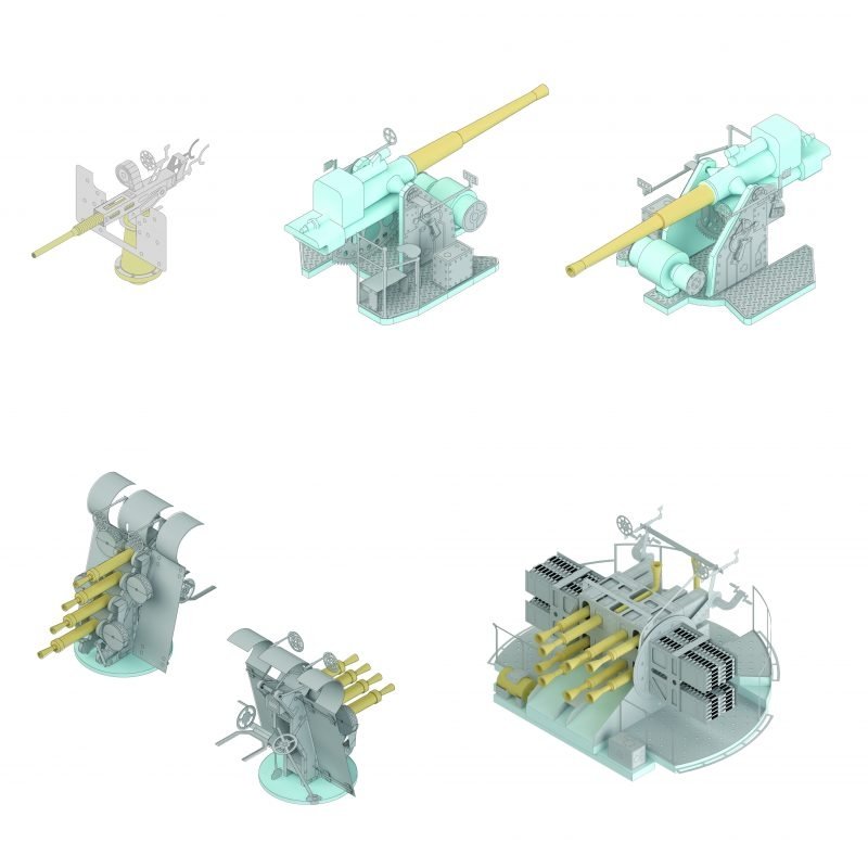 MK1 Design MS-20013 HMS RODNEY ARMAMENT SET 1/200 – immagine 10