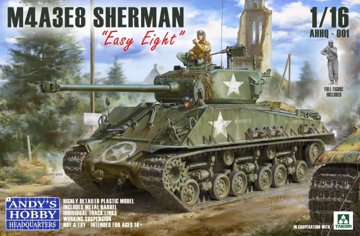 Andy's Hobby Headquarters AHHQ-001 M4A3E8 Sherman "Easy Eight" 1/16