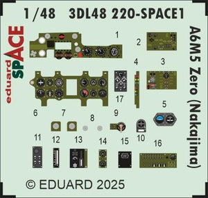 Eduard 3DL48220 A6M5 Zero (Nakajima) SPACE EDUARD 1/48 – immagine 3