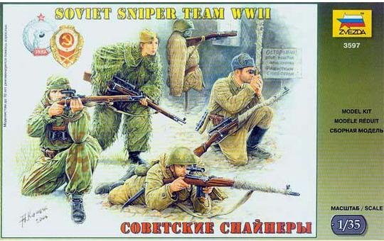 Zvezda 3597 Soviet Sniper Team WWII 1/35