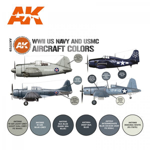 AK Interactive AK11729 WWII US NAVY &amp;amp; USMC AIRCRAFT COLORS 6x17 ml – imagen 2