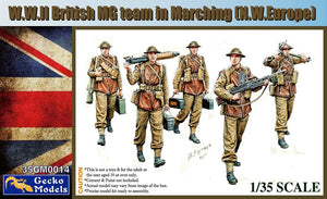 Gecko Models 35GM0014 W.W.II British MG team in marching (N.W. Europe) 1/35