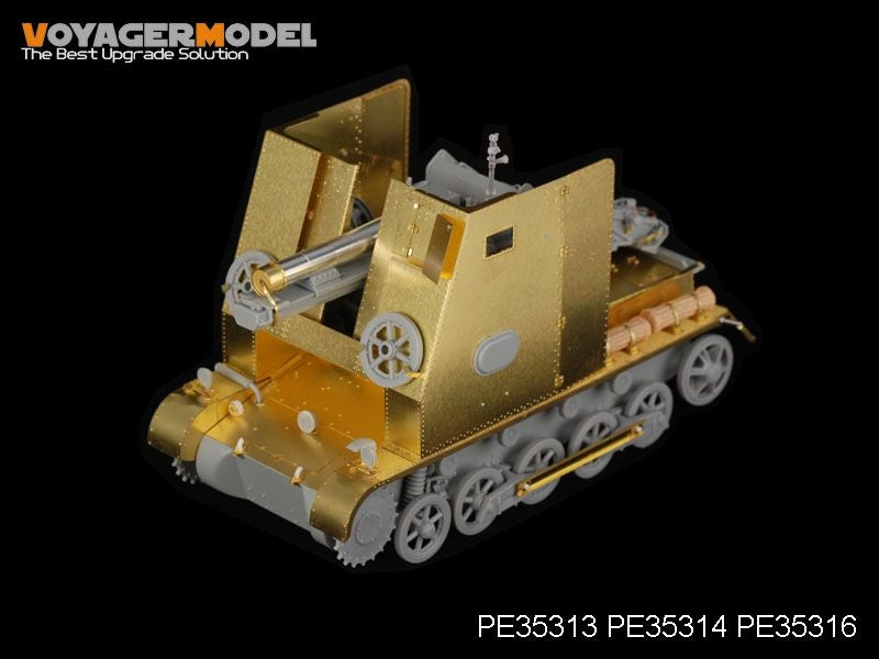 Plaque de blindage Voyager Model PE35314 pour canon allemand de 150 mm s.IG.33(Sf) sur Pz.Kpfw.I Ausf.B de la Seconde Guerre mondiale, compatible avec la maquette DRAGON 6259 au 1/35 – image 2