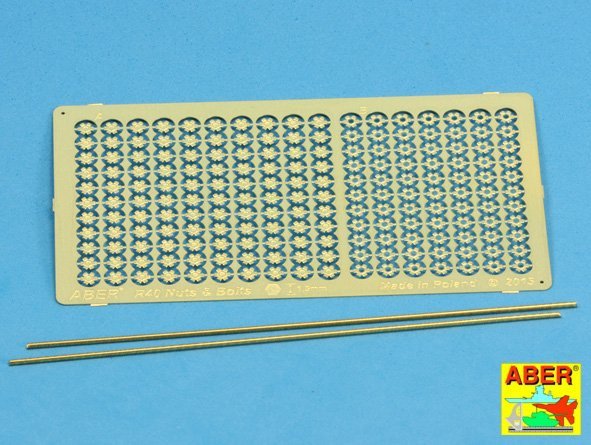 Aber R-40 Hexagonal bolts and nuts 1,5mm useful for 1/16