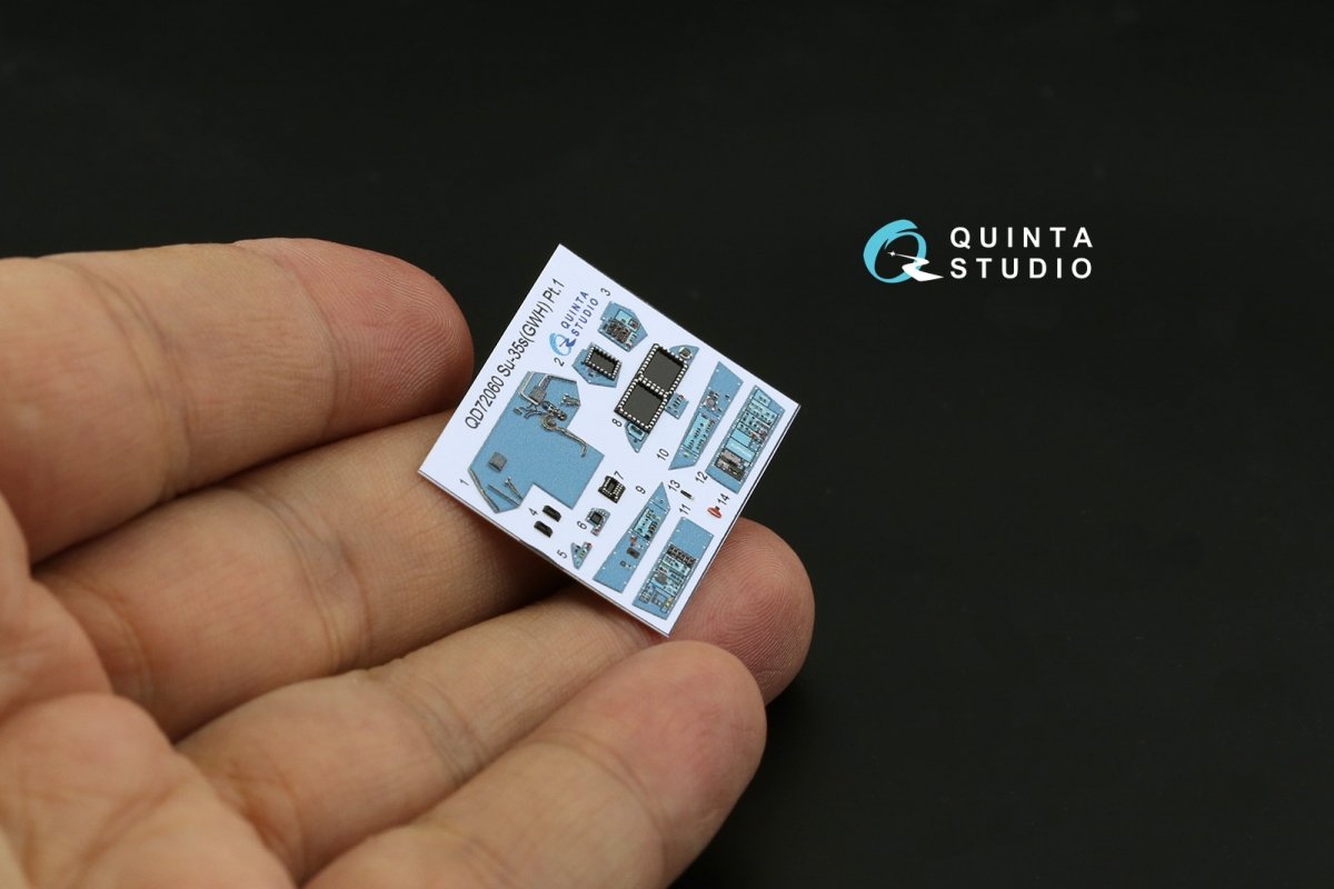 Quinta Studio QD72060 Su-35S 3D-Printed &amp;amp; coloured Interior on decal paper (GWH) 1/72 – Bild 3
