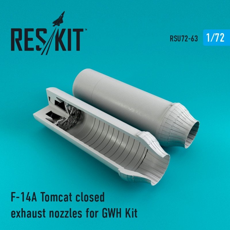 RESKIT RSU72-0063 Buses d&amp;#39;échappement fermées pour F-14A Tomcat, maquette Great Wall Hobby au 1/72