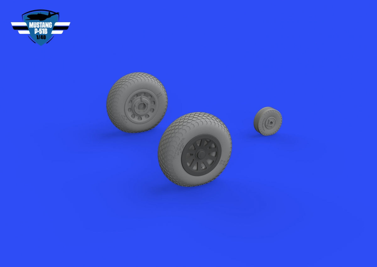 Eduard 648988 P-51B / C wheels cross tread EDUARD 1/48 – imagen 2
