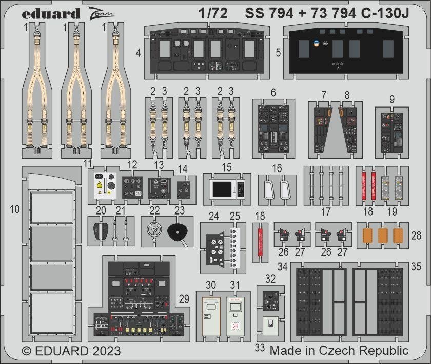 Eduard BIG72173 C-130J PART I ZVEZDA 1/72 – zdjęcie 4