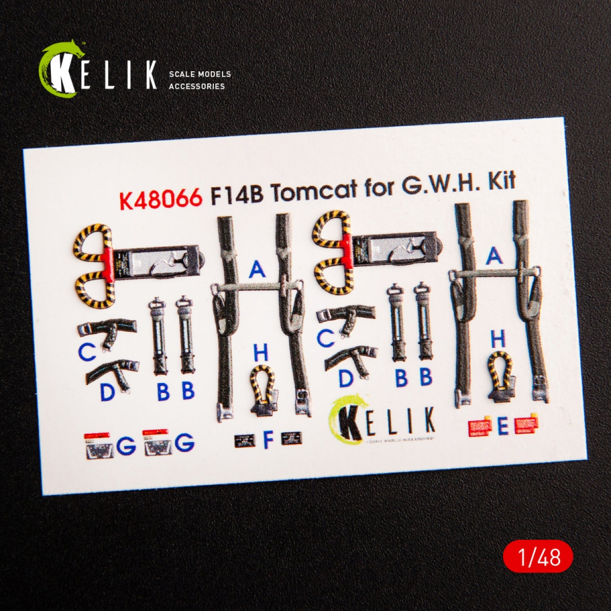 KELIK K48066 F-14B TOMCAT INTERIOR 3D DECALS FOR GWH KIT 1/48 – imagen 2