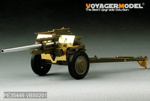Maquette Voyager PE35449 Seconde Guerre mondiale, canon antichar américain M5 de 3 pouces avec obusier M1 ou de 105 mm, affût M2A1, kit 2 en 1 pour AFV CLUB 35S64 et 35160, échelle 1/35 – image 4