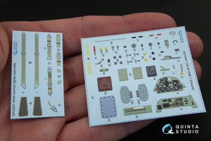 Intérieur imprimé en 3D et coloré sur papier décalcomanie Quinta Studio QD32047 Bf 109E-1 (pour maquette Eduard) 1/32 – image 2