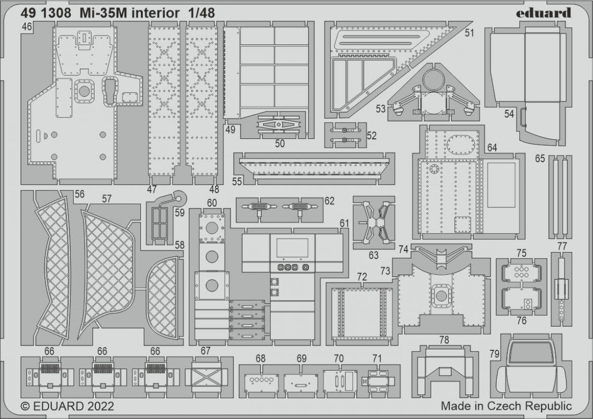 Eduard 491308 Mi-35M interior ZVEZDA 1/48 – zdjęcie 2