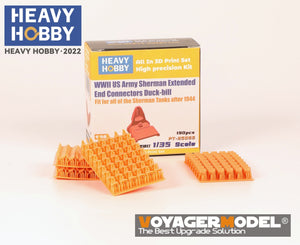 Heavy Hobby PT35055 WWII US Army Sherman Extended End Connectors Duck-bill 1/35 – imagen 2