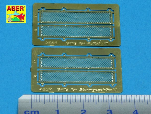 Aber 35G05 Grilles for german tank Pz.Kpfw.III and self-propelled gun Stug.III 1/35 – imagen 2