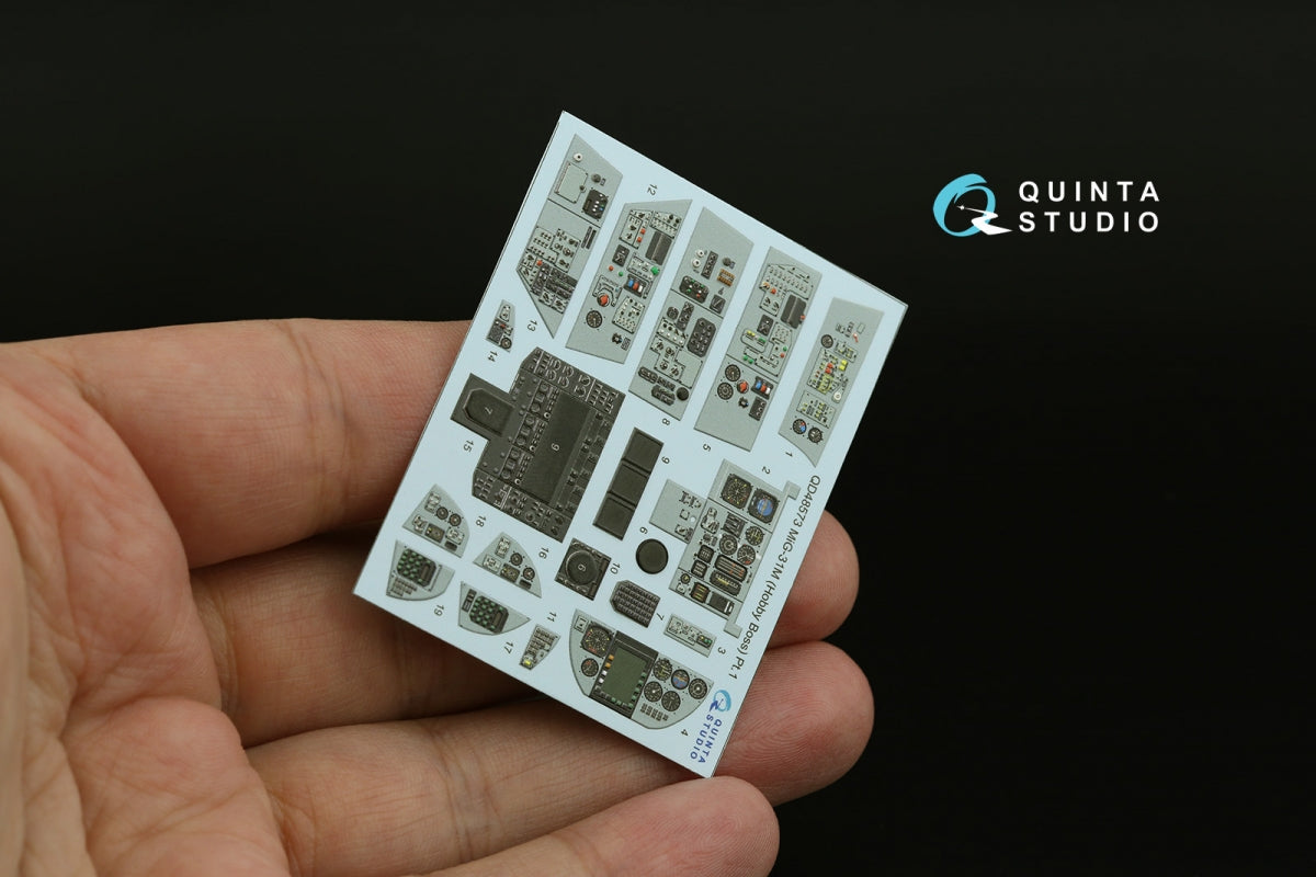 Quinta Studio QD48573 MiG-31M 3D-Printed &amp;amp; coloured Interior on decal paper (Hobby Boss) 1/48 – immagine 4