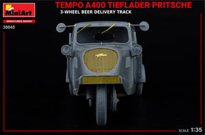 MiniArt 38045 TEMPO A400 TIEFLADER PRITSCHE 3-WHEEL BEER DELIVERY TRUCK 1/35 – Bild 18
