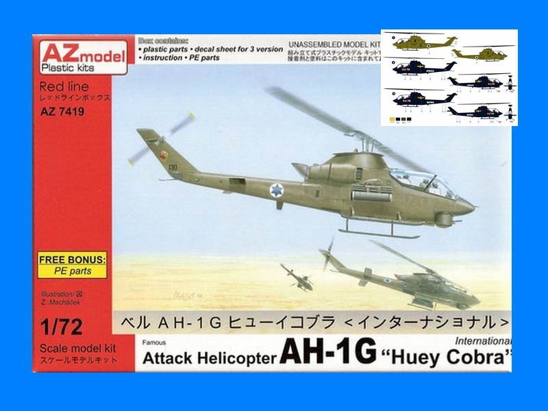 AZmodel AZ7419 Bell AH-1G Huey Cobra &amp;quot;International&amp;quot; 1/72