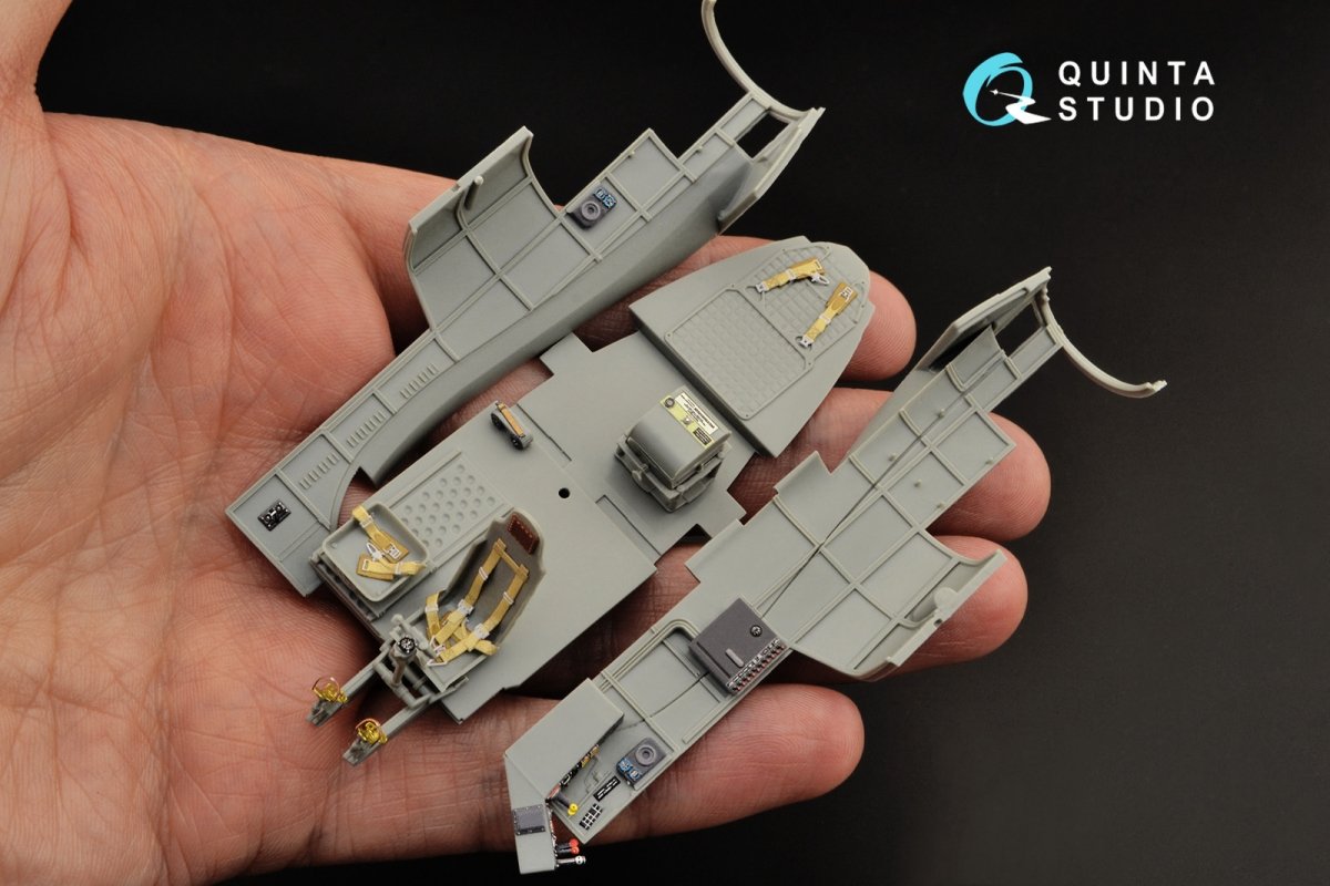 Quinta Studio QD48275 Fw 189A 3D-Printed &amp;amp; coloured Interior on decal paper (GWH) 1/48 – immagine 7