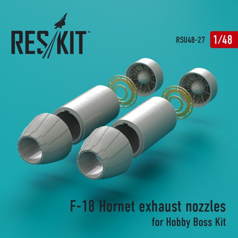 RESKIT RSU48-0027 F-18 Hornet exhaust nozzles for Hobby Boss kit 1/48